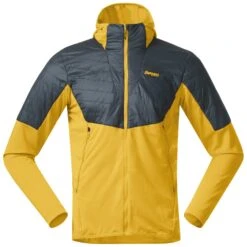 Bergans Senja Midlayer Hood Jacket (light-golden-yellow/orion-blue)