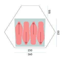 Bergans Wiglo LT 4P Zelt (red) -Outdoor-Sportarten Bergans Wiglo LT 4P Zelt red D 6056 671 Bild 4