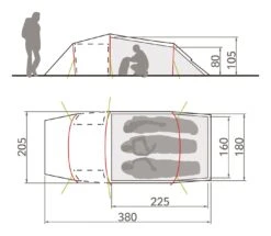Vaude Arco XT 3P Zelt (buckeye) -Outdoor-Sportarten Vaude Arco XT 3P Zelt buckeye D 12258 594 Bild 4