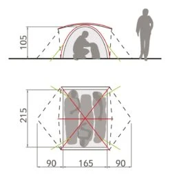 Vaude Campo 3P Zelt (terracotta) -Outdoor-Sportarten Vaude Campo 3P Zelt terracotta D 14223 170 Bild 3