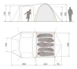 Vaude Campo Casa XT 5P Zelt (terracotta) -Outdoor-Sportarten Vaude Campo Casa XT 5P Zelt terracotta D 14229 170 Bild 3