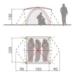 Vaude Campo Grande 3-4P Zelt (terracotta) -Outdoor-Sportarten Vaude Campo Grande 3 4P Zelt terracotta D 14225 170 Bild 3