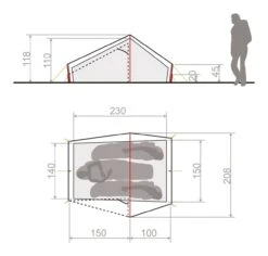 Vaude Lizard Seamless 2-3P Zelt (cress-green) -Outdoor-Sportarten Vaude Lizard Seamless 2 3P Zelt cress green D 14418 182 Bild 3